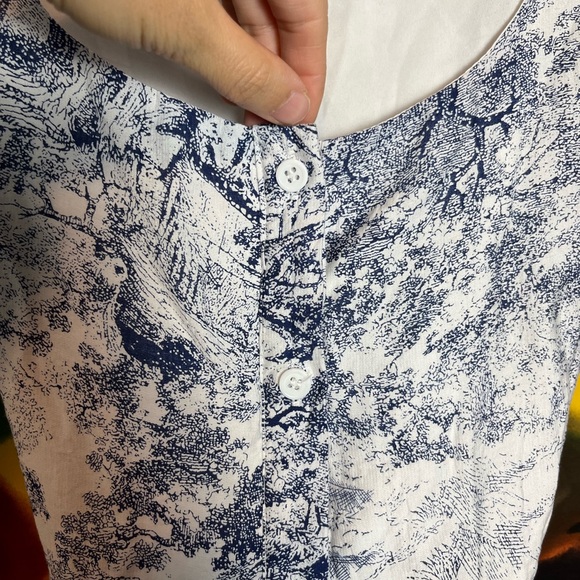 Rochelle Behrens The Shirt Blue Stephanie Dress Size S - Picture 5 of 12